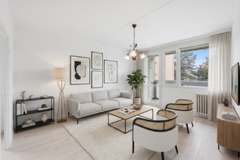 vizualizace obývací pokoj - Prodej bytu 3+1 v družstevním vlastnictví 53 m², Brandýs nad Labem-Stará Boleslav
