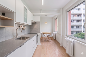 vizualizace kuchyně/jídelna - Prodej bytu 3+1 v družstevním vlastnictví 53 m², Brandýs nad Labem-Stará Boleslav
