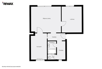 Plánek bytu - Prodej bytu 2+1 v osobním vlastnictví 58 m², Praha 6 - Dejvice