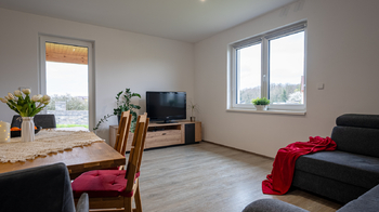 Vstup na terasu z obývacího pokoje  - Prodej domu 105 m², Ševětín