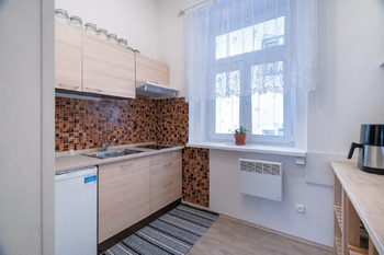 Část ( 2+1 )  - Kuchyně - Prodej bytu 3+1 v osobním vlastnictví 89 m², Praha 3 - Žižkov