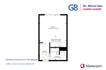 Prodej bytu 1+kk v osobním vlastnictví 20 m², Ústí nad Labem