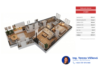 Půdorys rekreačního domku - Prodej ubytovacího zařízení 240 m², Bezděz
