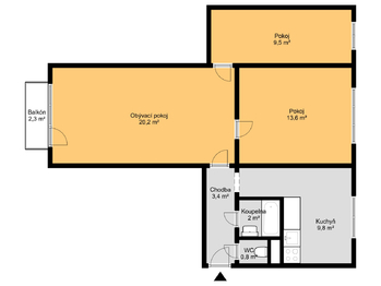 Prodej bytu 3+1 v osobním vlastnictví 65 m², Žatec