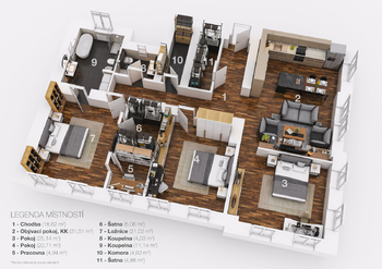 Prodej bytu 3+kk v osobním vlastnictví 151 m², Ostrava