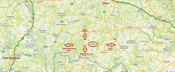 lokace města Dačice - Prodej domu 60 m², Dačice
