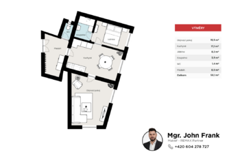 Pronájem bytu 2+1 v osobním vlastnictví 60 m², Praha 9 - Vysočany