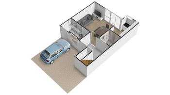 Půdorys 1. NP - Prodej domu 143 m², Srubec