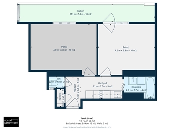 Prodej bytu 2+kk v osobním vlastnictví 44 m², Praha 4 - Nusle