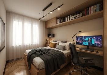 ložnice -  VIZUALIZACE budoucího možného stavu - Prodej bytu 2+kk v osobním vlastnictví 46 m², Praha 8 - Karlín