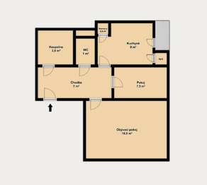 Pronájem bytu 2+1 v osobním vlastnictví 49 m², Brno