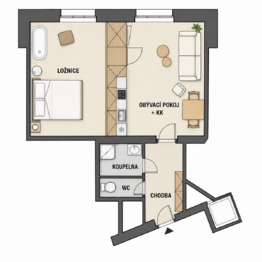 Prodej bytu 2+kk v osobním vlastnictví 46 m², Praha 10 - Vršovice