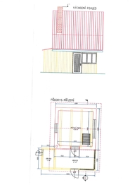 půdorys přízemí - Prodej pozemku 590 m², Zbrašín