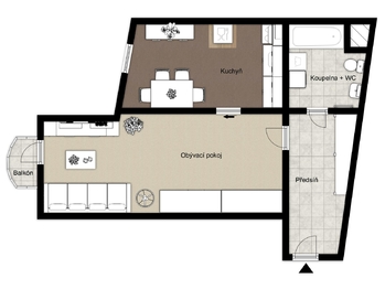 Prodej bytu 1+kk v družstevním vlastnictví 42 m², Jablonné nad Orlicí