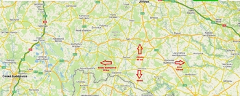 lokace obce Dešná u Dačic - Prodej domu 188 m², Dešná