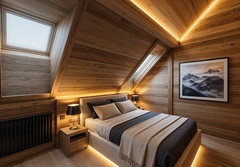 ložnice 1 - VIZUALIZACE budoucího možného stavu - Prodej bytu 4+kk v osobním vlastnictví 86 m², Praha 8 - Karlín