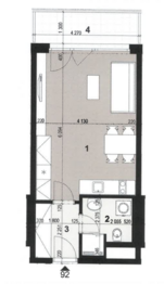 Pronájem bytu 1+kk v osobním vlastnictví 33 m², Praha 9 - Vysočany