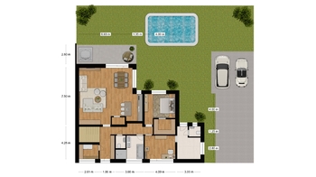 Půdorys - Prodej domu 191 m², Břeclav