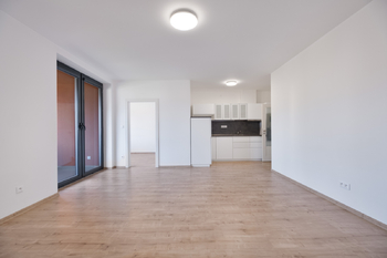 obývací pokoj s kuchyní - Prodej bytu 2+kk v osobním vlastnictví 68 m², Čeladná