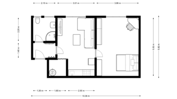 Pronájem bytu 1+1 v osobním vlastnictví 57 m², Hradec Králové