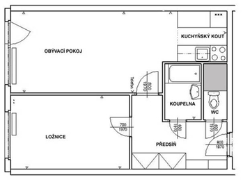 Pronájem bytu 2+kk v osobním vlastnictví 43 m², Unhošť