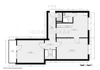Pronájem bytu 2+1 v osobním vlastnictví 57 m², Brno