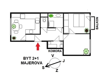 Pronájem bytu 2+1 v osobním vlastnictví 70 m², Plzeň