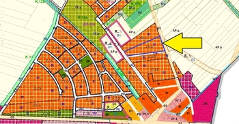 Umístění pozemku v ÚP - Prodej pozemku 9518 m², Choťánky