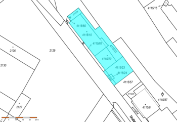 Katastrální mapa - Prodej obchodních prostor, Poděbrady