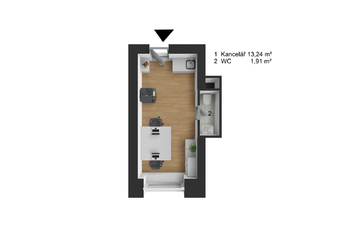 Pronájem kancelářských prostor 15 m², Plzeň