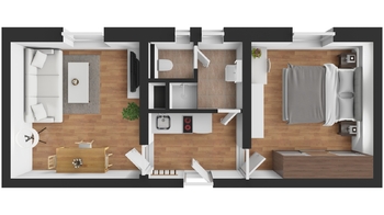 Pronájem bytu 2+1 v osobním vlastnictví 40 m², Luštěnice