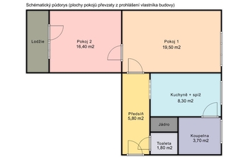 Pronájem bytu 2+1 v osobním vlastnictví 56 m², Ivanovice na Hané