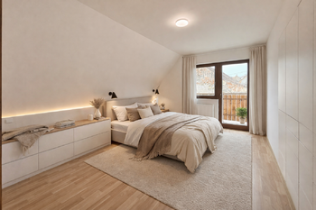vizualizace - ložnice - Prodej domu 190 m², Všestary
