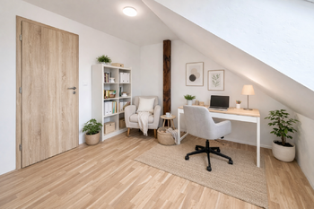 vizualizace - pracovna - Prodej domu 190 m², Všestary