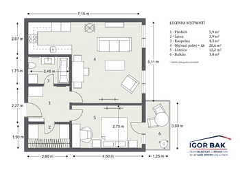 Prodej bytu 2+kk v osobním vlastnictví 49 m², Brandýs nad Labem-Stará Boleslav