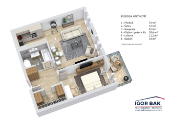 Prodej bytu 2+kk v osobním vlastnictví 49 m², Brandýs nad Labem-Stará Boleslav