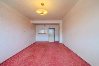 obývací pokoj - vyklizeno vizualizací - Prodej bytu 2+1 v družstevním vlastnictví 52 m², Semily