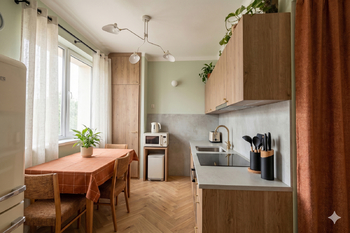 vizualizace zrekonstruované kochyně - Prodej bytu 2+1 v družstevním vlastnictví 52 m², Semily