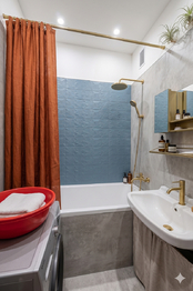 vizualizace zrekonstruované koupelny - Prodej bytu 2+1 v družstevním vlastnictví 52 m², Semily