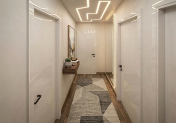 chodba - VIZUALIZACE budoucího možného stavu - Prodej bytu 2+kk v osobním vlastnictví 46 m², Praha 8 - Karlín