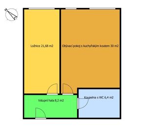 Pronájem bytu 2+kk v osobním vlastnictví 73 m², České Budějovice
