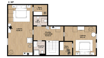 1.patro - Prodej domu 160 m², Dolní Bousov