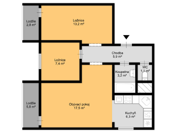 Prodej bytu 3+kk v družstevním vlastnictví 56 m², Praha 4 - Háje
