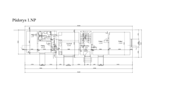 půdorys  - Prodej domu 73 m², Pchery