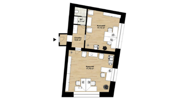 Pronájem kancelářských prostor 43 m², Plzeň