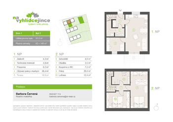 Prodej bytu 4+kk v osobním vlastnictví 91 m², Jince