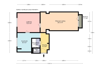 Prodej bytu 2+1 v osobním vlastnictví 53 m², Praha 9 - Hloubětín