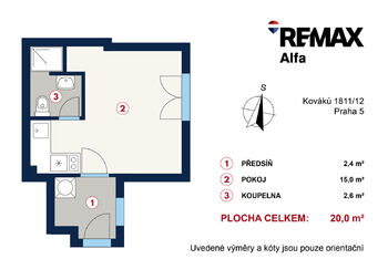 Prodej bytu 1+kk v osobním vlastnictví 20 m², Praha 5 - Smíchov