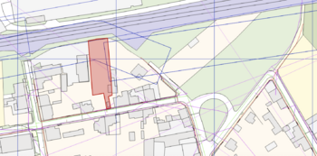 Mapa sítí - Prodej pozemku 597 m², Praha 9 - Horní Počernice