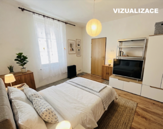 Vizualizace - Ložnice - Prodej domu 62 m², Březová nad Svitavou